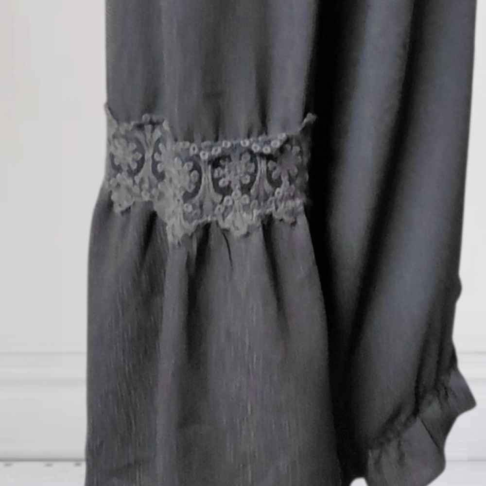 Maurices Black Off the Shoulder Peasant Blouse Size L  (E15) - Picture 4 of 6